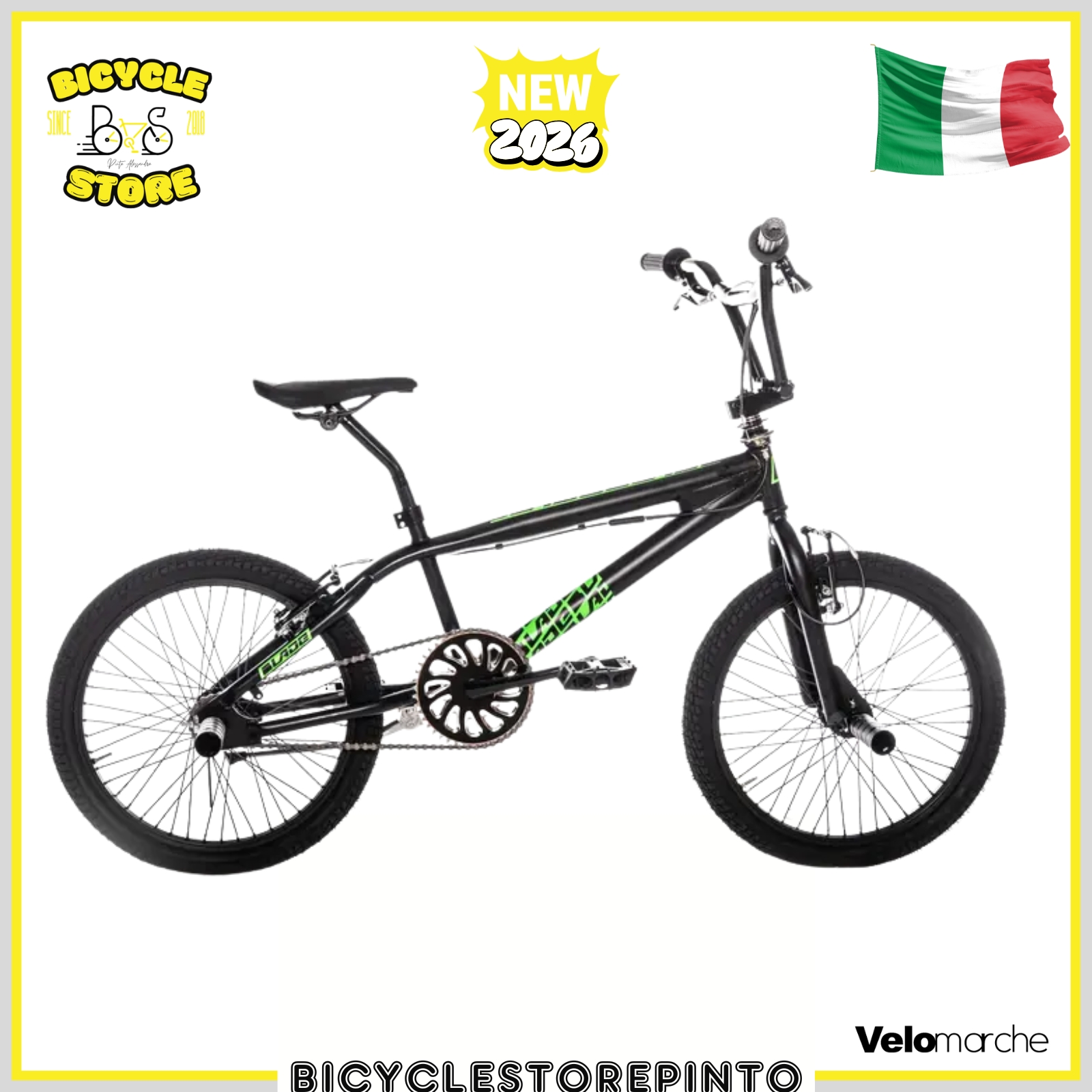 BICICLETTA MUSCOLARE VELOMARCHE BMX FREESTYLE 20" 1V BLADE - immagine 3