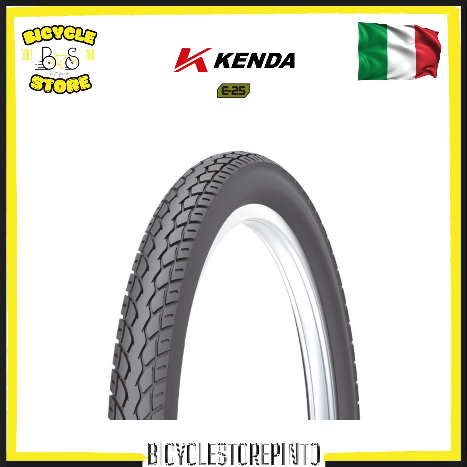 Copertone E-Bike KENDA K924 26×1.75 – Nero Reflective