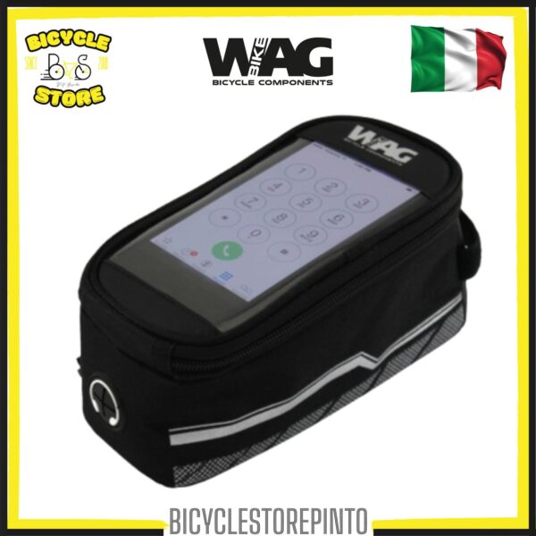 Borsa Tubo Orizzontale Porta Smartphone Top Tube L – Nero