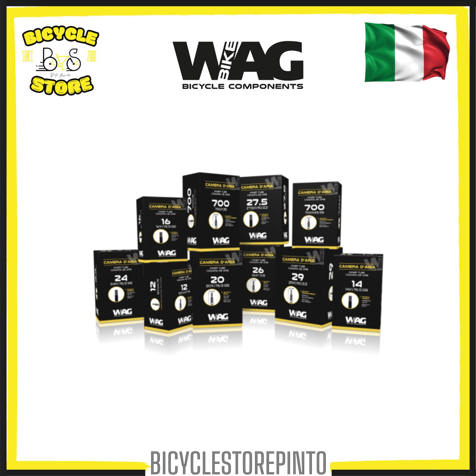 Camera d'Aria WAG 14x1.75/2.125 – Valvola America 34 mm