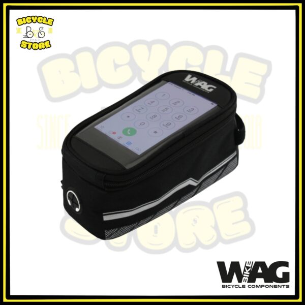 BORSA TUBO ORIZZONTALE PORTA SMARTPHONE TOP TUBE - L, NERO