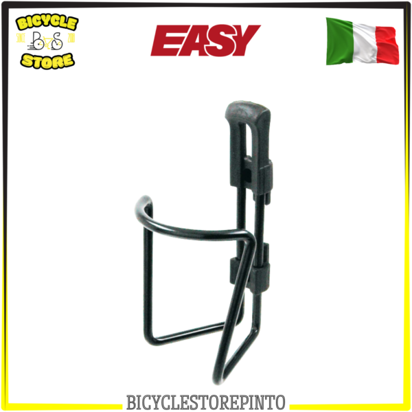 Portaborraccia BASIC Nero Ø 4,5 mm in Alluminio e Resina per Bicicletta, MTB ed E-Bike