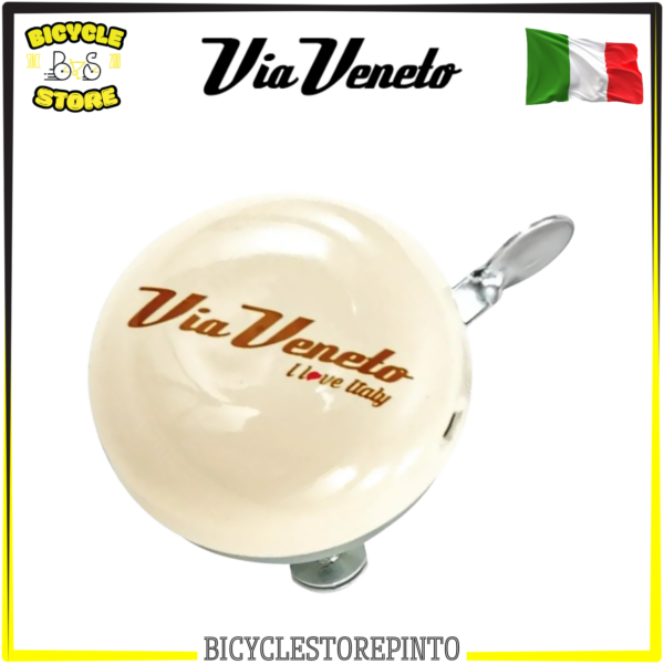 Campanello VIA VENETO Originale in Acciaio – Stile Classico Vintage con Logo Ufficiale
