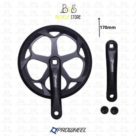 GUARNITURA PROWHEEL BICICLETTA ELETTRICA CON PARACATENA INCLUSO DI PROTEZIONE 170mm