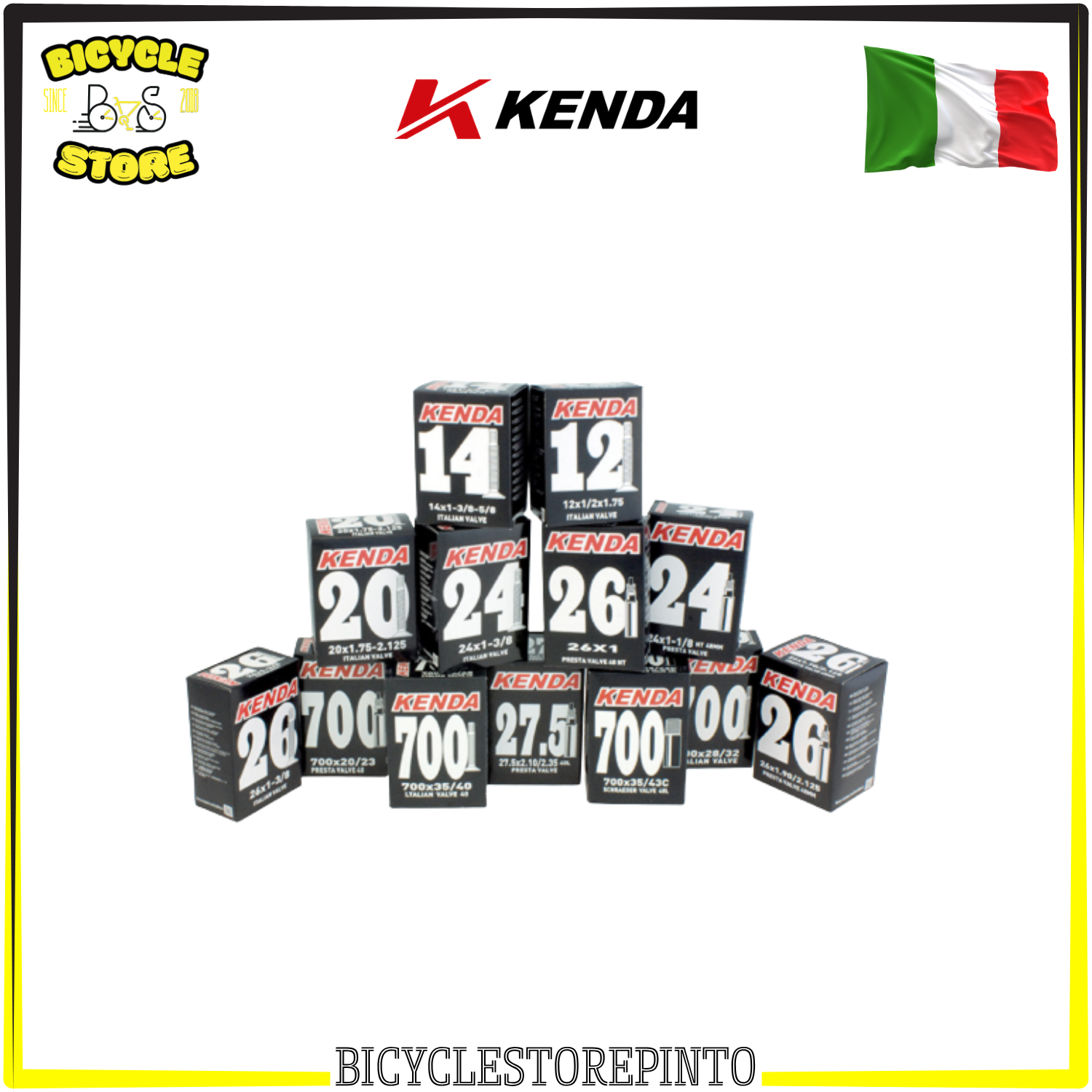 Camera d’Aria Kenda Scooter Elettrico 16 x 2.50 – Valvola America Schrader 70° – ETRTO 64-305