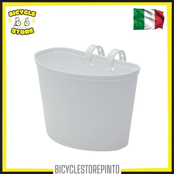 Cestino Bici Junior MVTEK 20x11x14 cm – Bianco