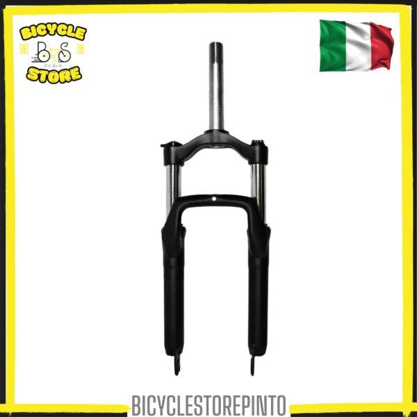 Forcella Fat Bike 20" Filettata – Nero