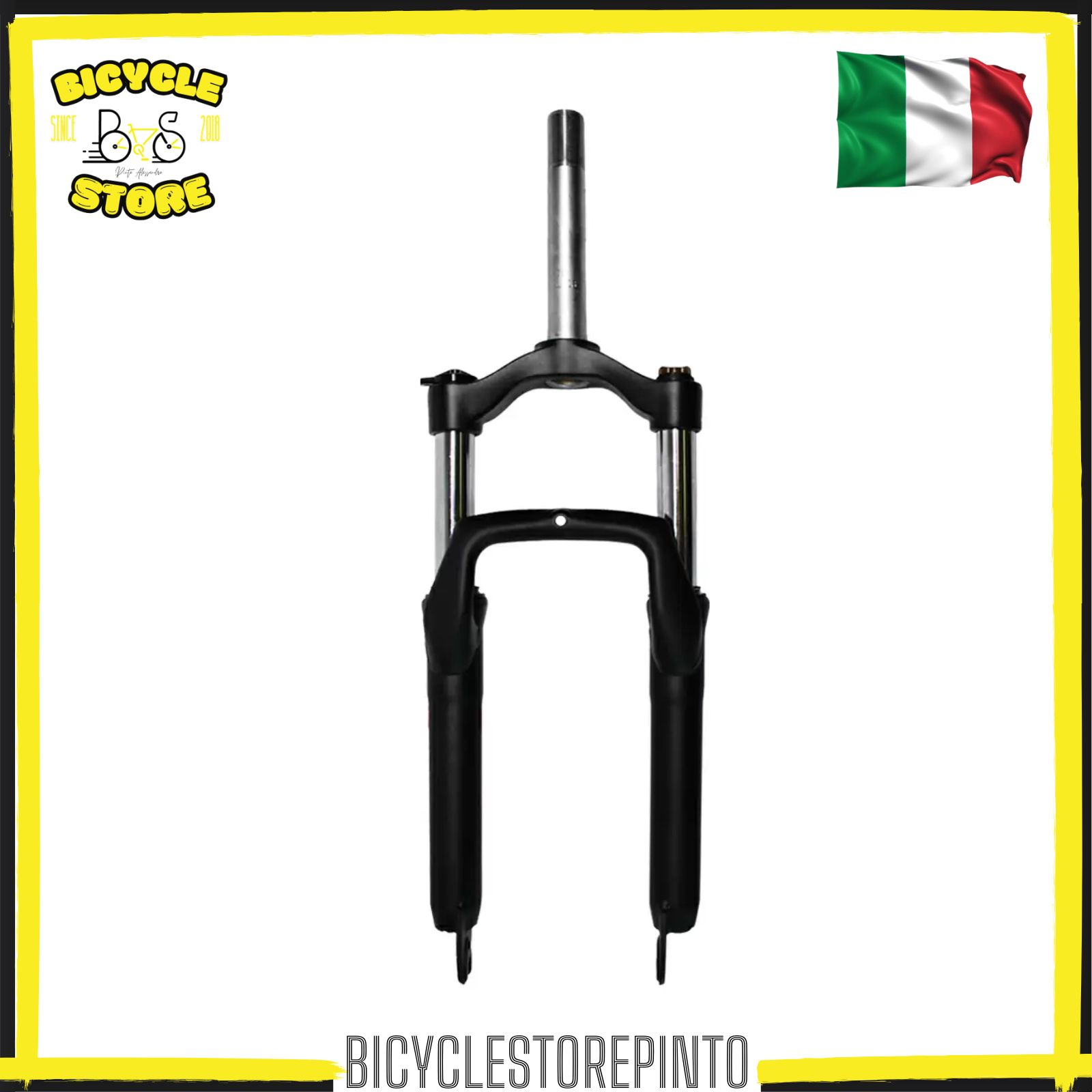 Forcella Fat Bike 20" Filettata – Nero