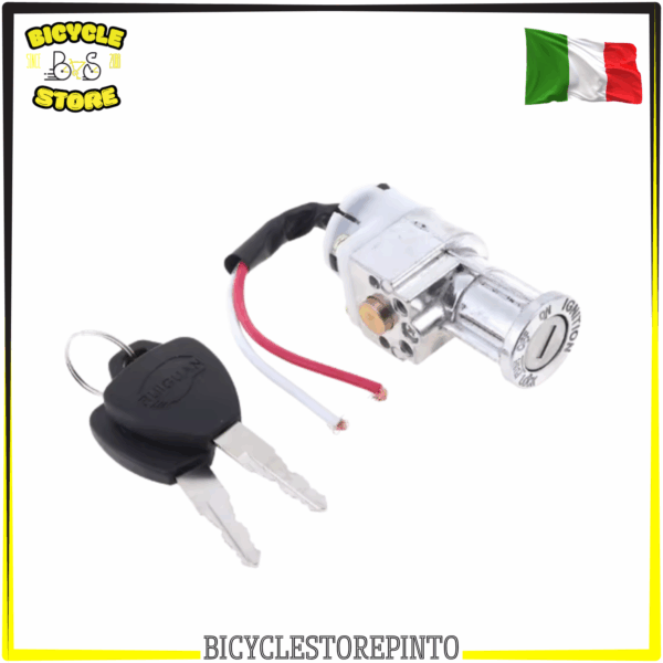 Kit Completo Serratura Batteria E-Bike / Fat Bike – Cilindretto con Chiavi 26,3 x 69 mm