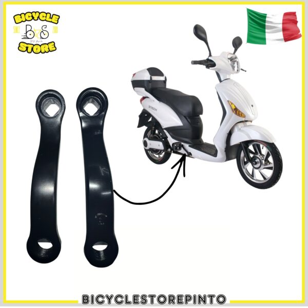 Coppia Pedivelle in Acciaio 140 mm per Scooter Elettrici – Destra + Sinistra