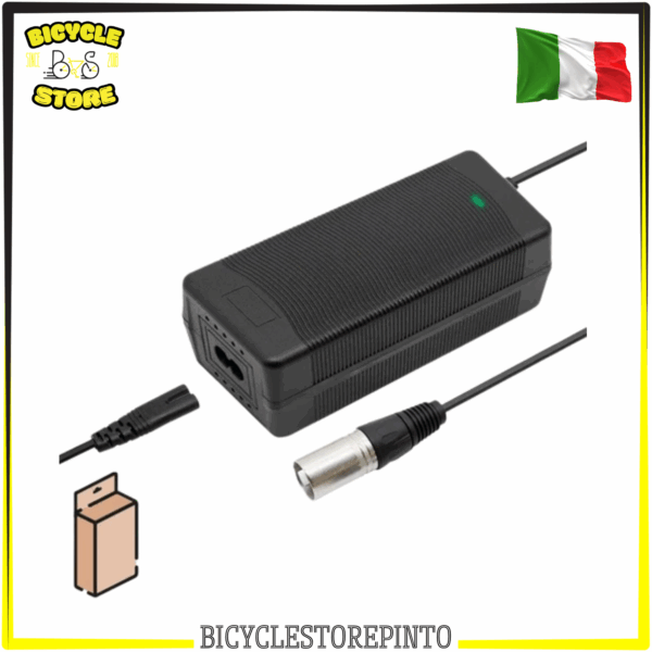 Caricabatterie per Batterie al Litio XLR 36V 2A – Uscita 42V, Ventilazione Forzata