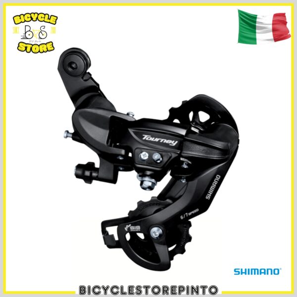 Cambio SHIMANO TOURNEY TY300 6/7V Attacco Diretto – Gabbia Lunga Nero