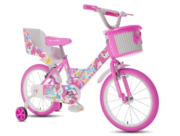 BICICLETTA BAMBINA NUOVA UNICORN 12" ROSA