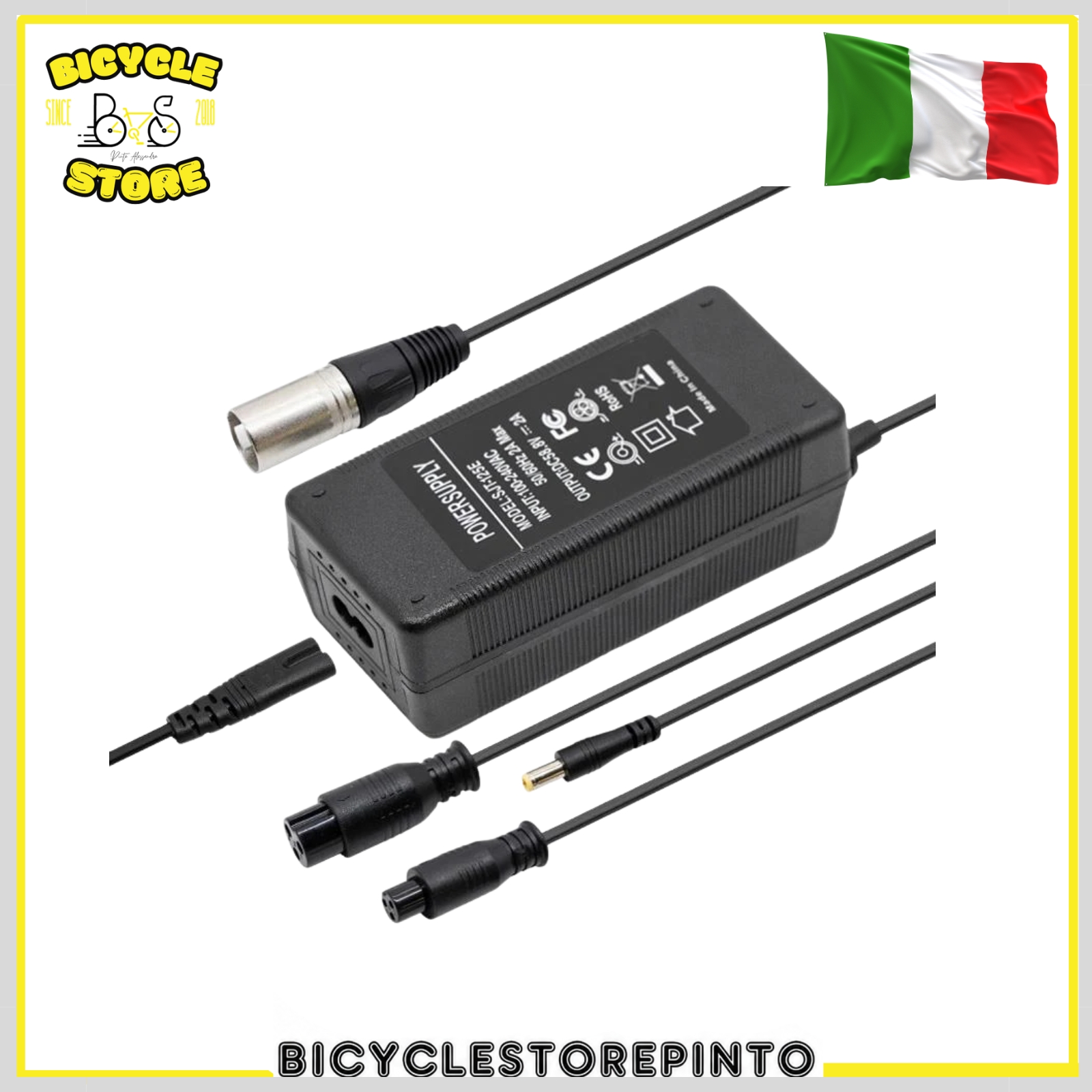 Caricabatterie 48V 2A Multiconnettore 48V 2A – Uscita 54,6V - immagine 3
