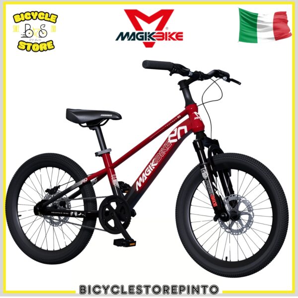 Bicicletta Bambino MTB THUNDER 20" MAGIKBIKE – Freni a Disco e Forcella Ammortizzata