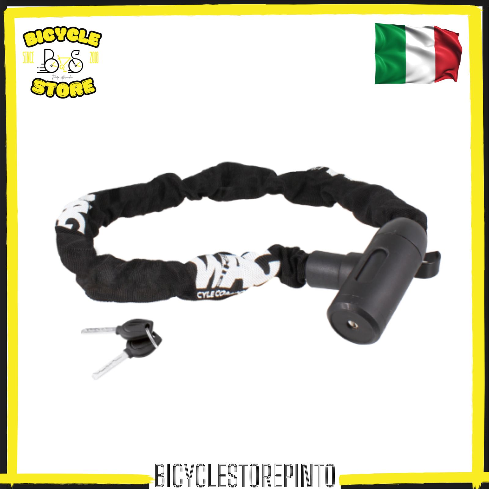 Lucchetto a Catena GUARDIAN BULL HEAD 6x6x900 mm – Nero