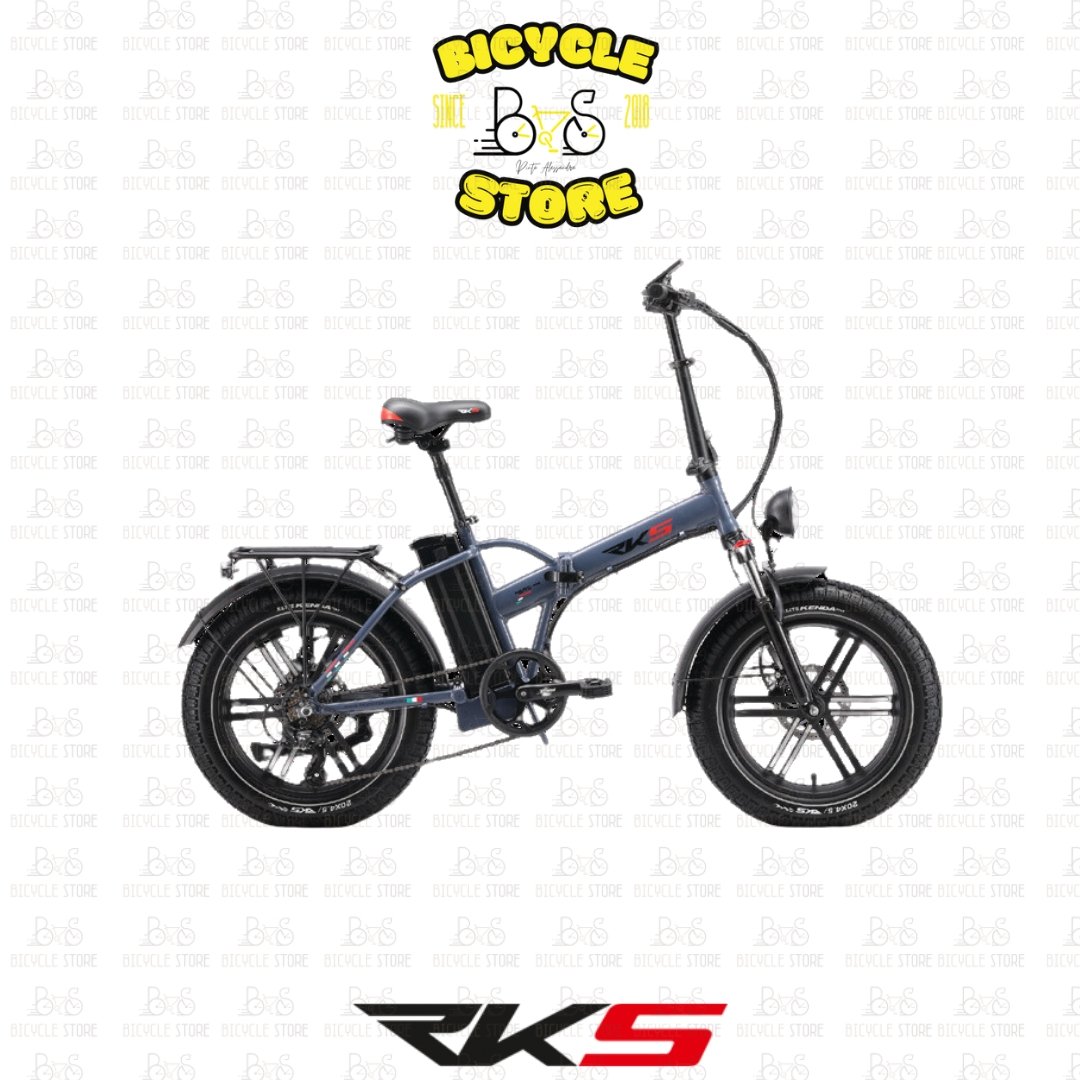 BICICLETTA ELETTRICA FATBIKE RKS NERO-M FOLDING 250W 48V 13AH - immagine 3