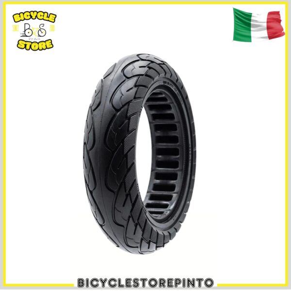 Copertone 10x2,5-6,5/B44 Monopattino Ruota Piena Ultraleggera 10x2,5-6,5/B44 – Nero