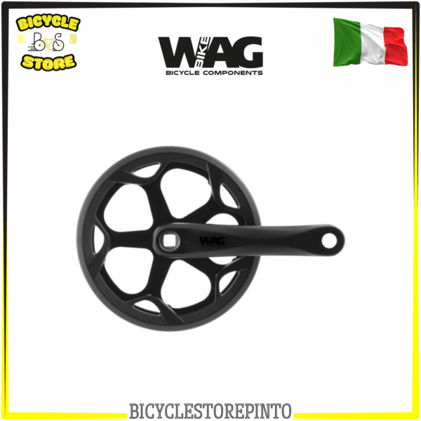 Guarnitura FAT BIKE 46D 165 mm – 1x, Perno Quadro JIS, Alluminio, Nero