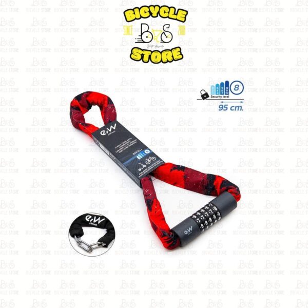 Lucchetto con password EWLK022 tessuto stilizzato