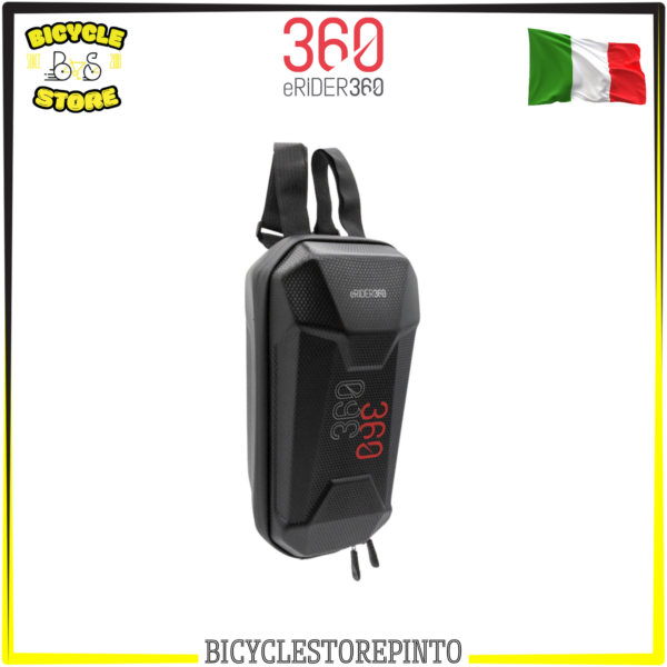 Borsa Deluxe eRIDER360 Grigio/Rosso 2 Litri – Borsa Portaoggetti per Monopattino Elettrico
