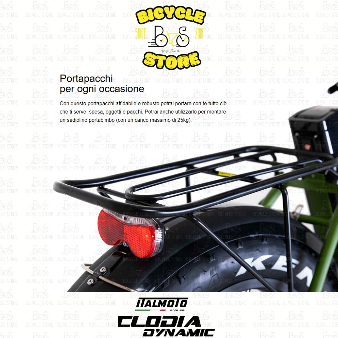 BICICLETTA ELETTRICA FATBIKE ITALMOTO CLODIA DYNAMIC 36V 13 Ah - immagine 9