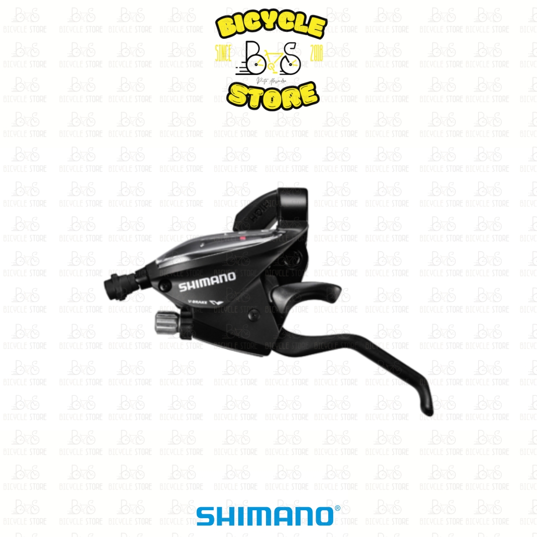 COMANDO INTEGRATO CAMBIO + FRENO ALTUS EF500 - 3V, SINISTRO, COLLARINO, CON DISPLAY, NERO