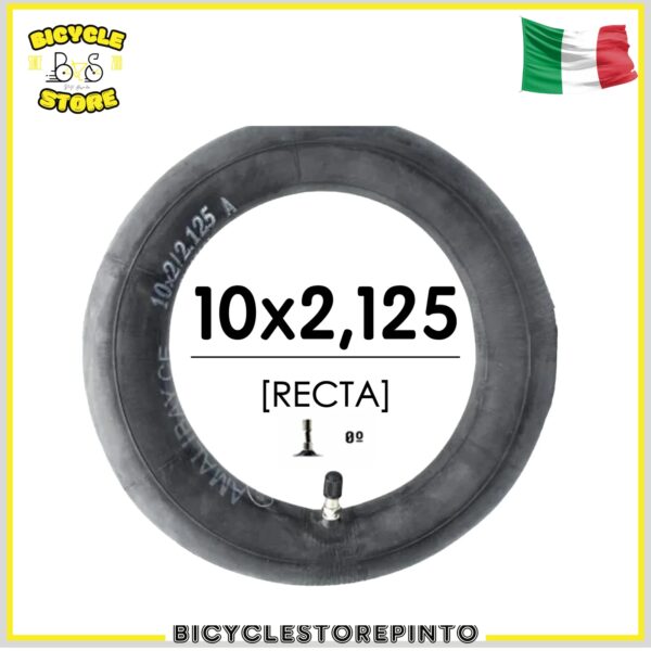 Camera d’Aria Amalibay Premium 10x2/2.125 Valvola Dritta – Alta Resistenza