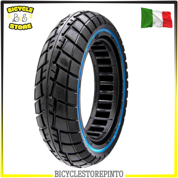 Copertone Pieno Ultraleggero Off-Road EWHEEL 60/70-6.5 B44 – Nero/Blu, Antiforatura, Compatibile NIU KQi3