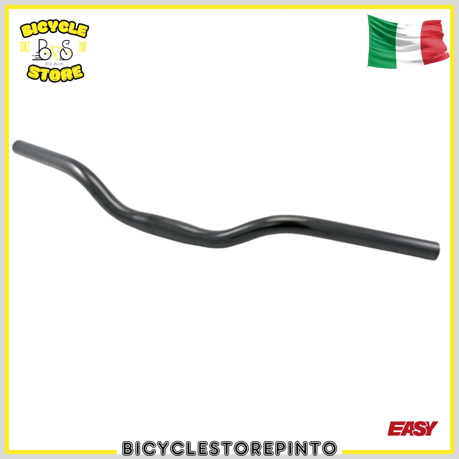 Manubrio Fat Bike in Alluminio 600 mm Nero Opaco – Rise 30 mm
