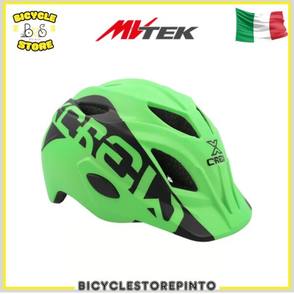 Casco Junior X-CREW Verde MVTEK – Taglia M 52/56 cm