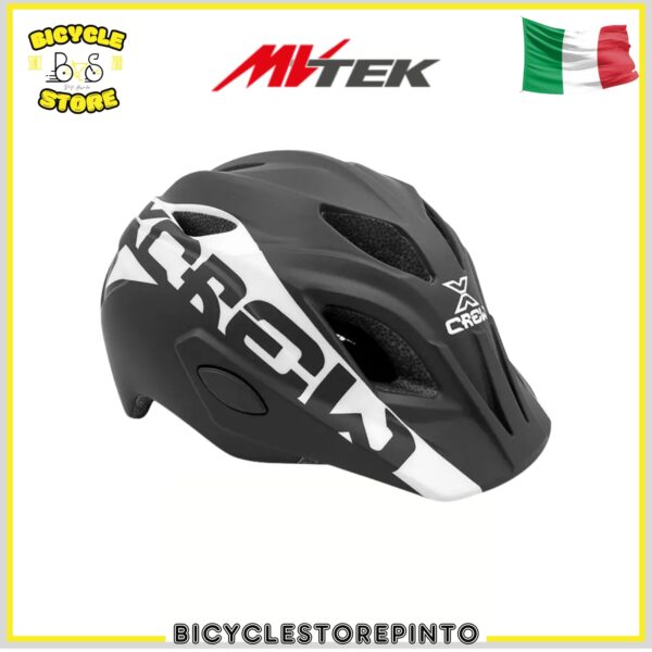 Casco Junior X-CREW Nero MVTEK – Taglia M 52/56 cm