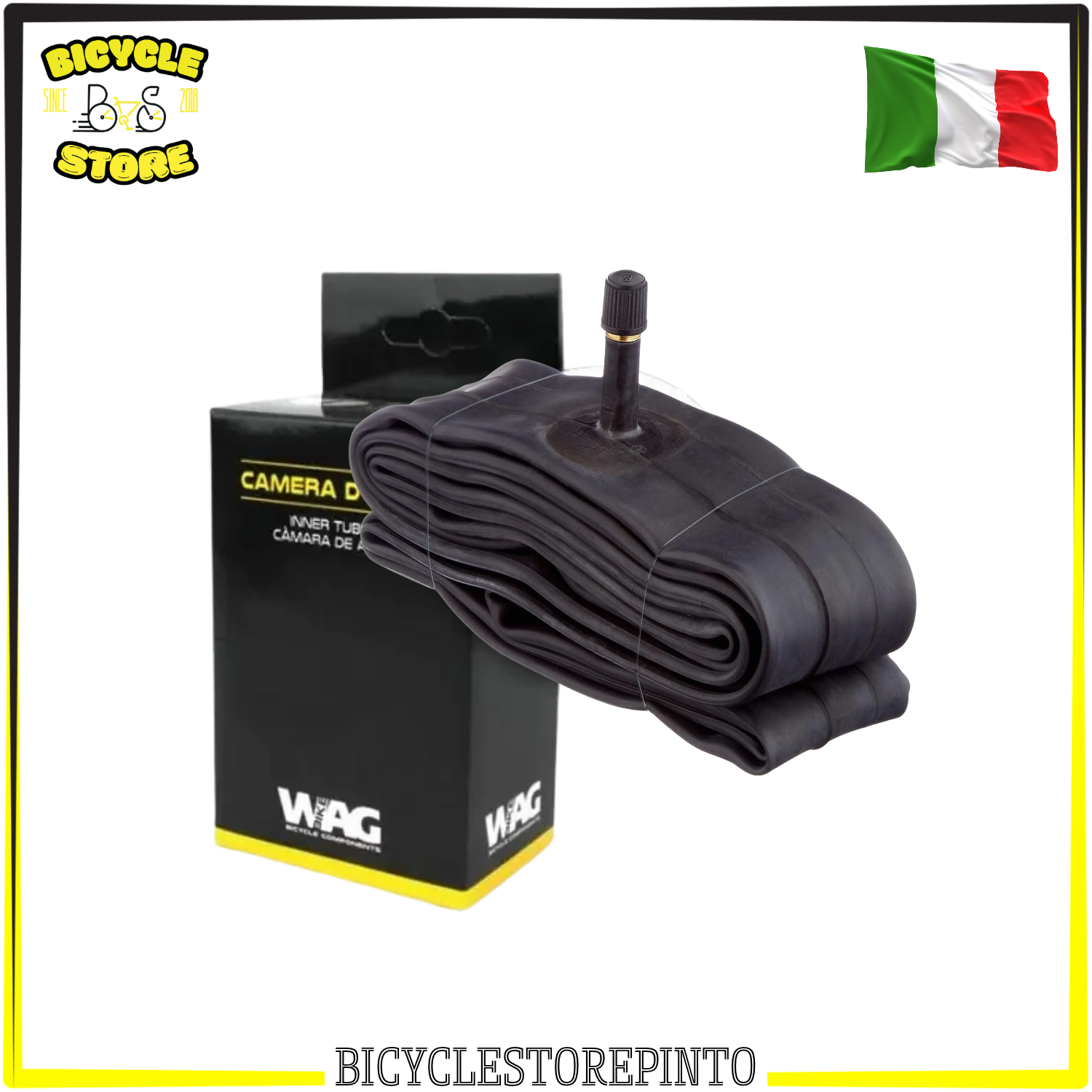 Camera d’Aria WAG 26 x 1.90/2.20 – Valvola America Schrader 48 mm, ETRTO 49/54-559