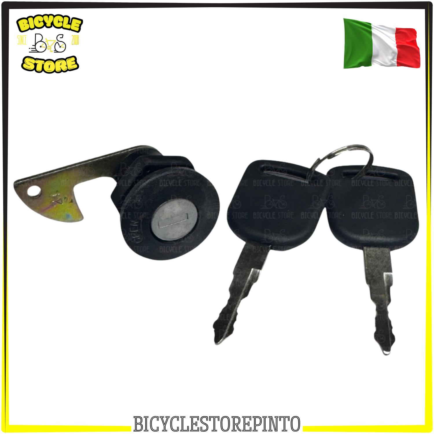 Serratura Bauletto Posteriore NJT-007 – Kit Cilindretto con 2 Chiavi e Fissaggio