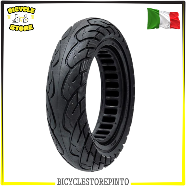 Copertone Pieno Ultraleggero 10x2.125-6.1/B34 per Monopattino Elettrico – Antiforatura, Nero, Compatibile Xiaomi e Cecotec