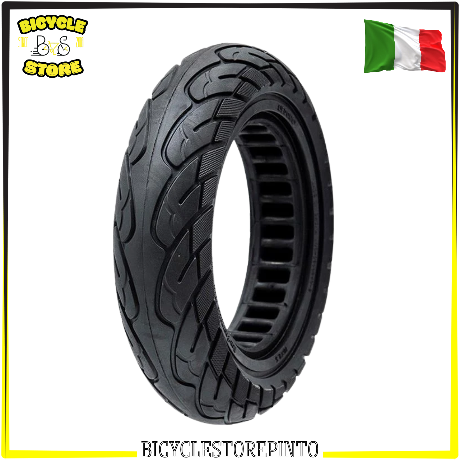 Copertone Pieno Ultraleggero 10x2.125-6.1/B34 per Monopattino Elettrico – Antiforatura, Nero, Compatibile Xiaomi e Cecotec