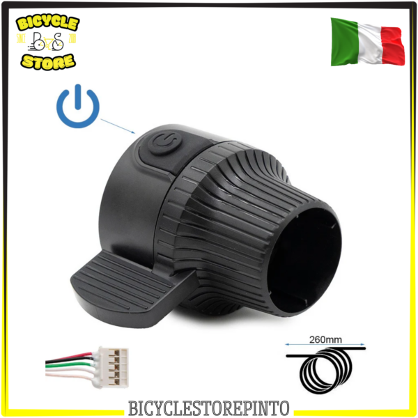 Acceleratore con Pulsante di Accensione per Monopattino Elettrico KuKirin G2, G3 e G4 2024 – Nero