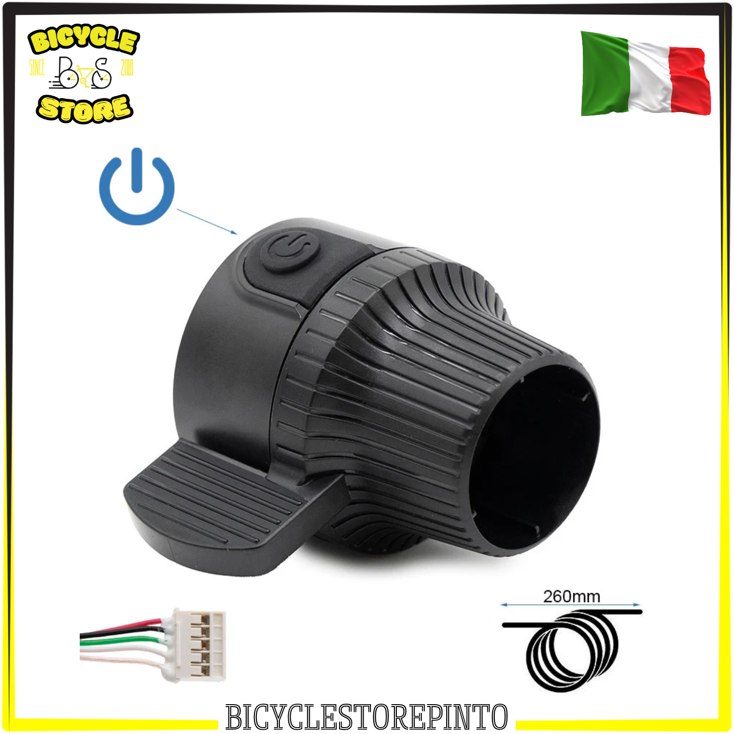 Acceleratore con Pulsante di Accensione per Monopattino Elettrico KuKirin G2, G3 e G4 2024 – Nero