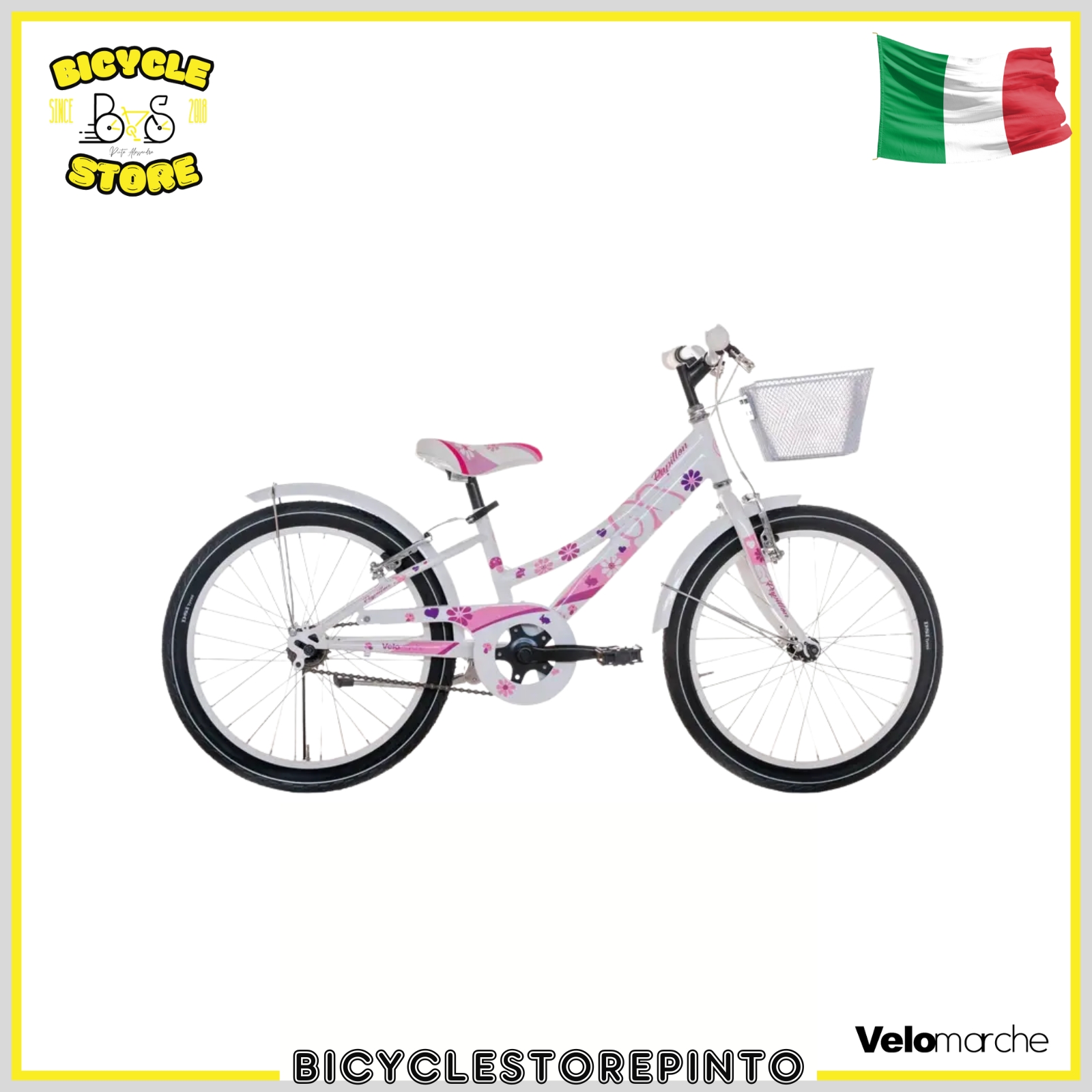 BICICLETTA MUSCOLARE VELOMARCHE GIRL PAPILLON 20 1V STEEL - immagine 3