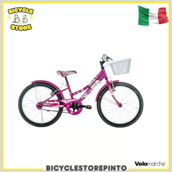 BICICLETTA MUSCOLARE VELOMARCHE GIRL PAPILLON 20 1V STEEL