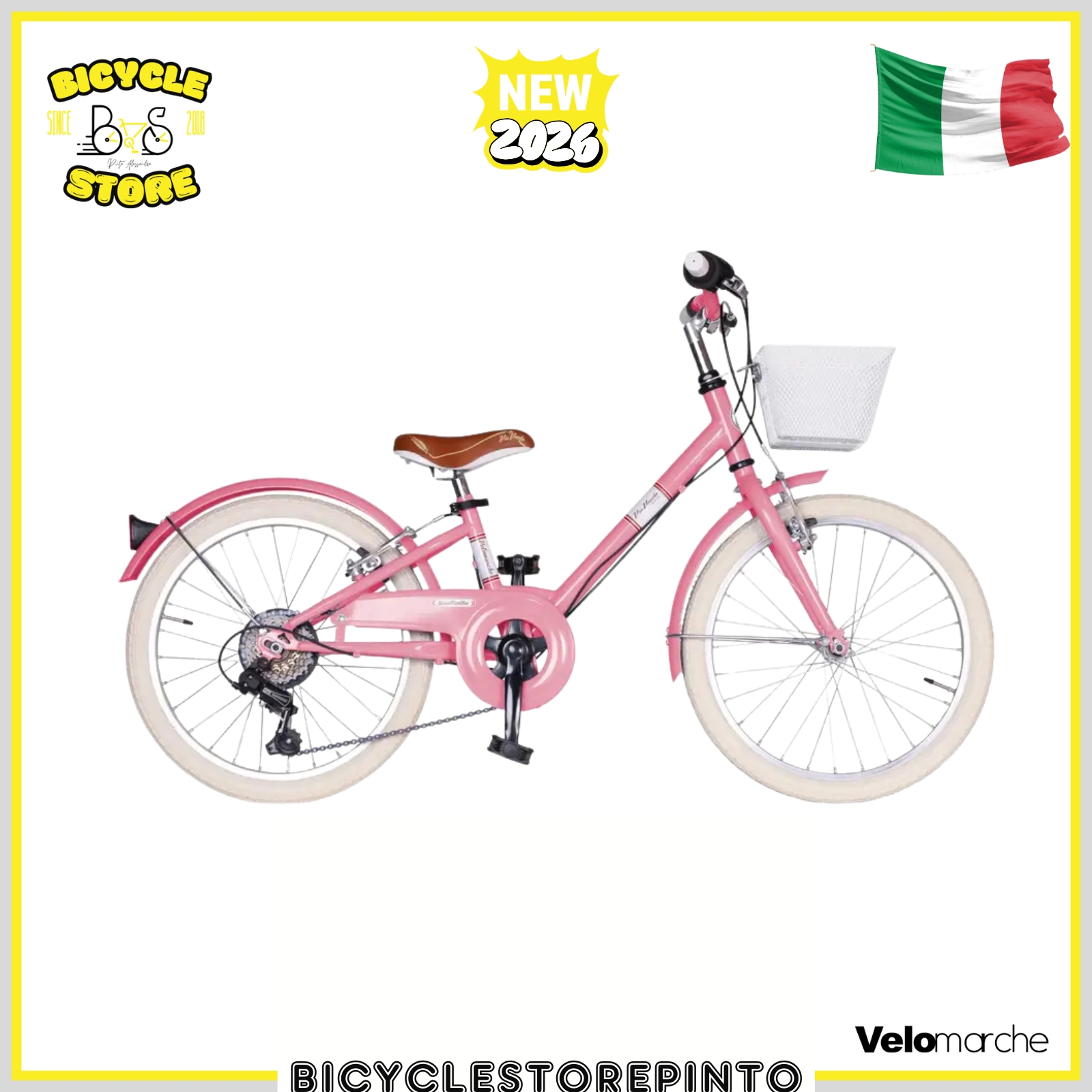 BICICLETTA MUSCOLARE VELOMARCHE GIULIETTA 20 6V TEL.TIG LADY - immagine 3