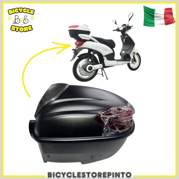 Bauletto Posteriore Scooter Elettrico con Schienale Nero Universale per Eurosud Vitale ZTech NCX
