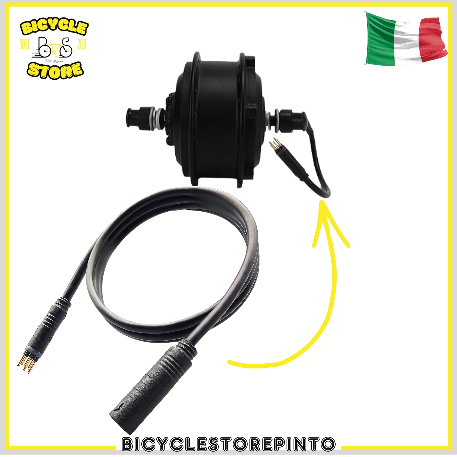 Cavo Motore eBike 9 Pin Maschio-Femmina 1 m – Collegamento Motore con Sensori Hall