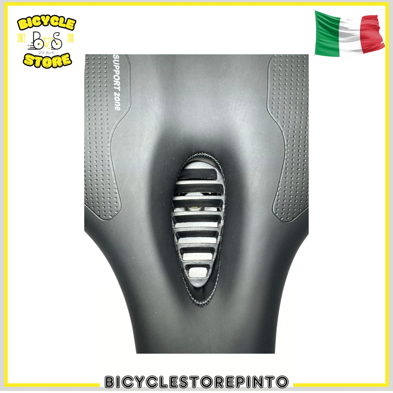 Sella Comfort Antiprosta per Bicicletta con Molle e Ventilazione – Nero con Striscia Riflettente - immagine 3