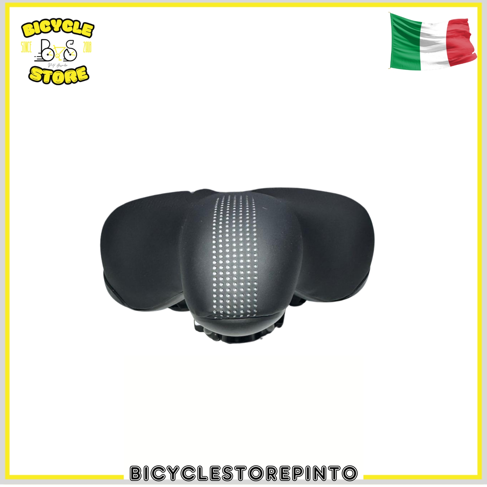 Sella Comfort Antiprosta per Bicicletta con Molle e Ventilazione – Nero con Striscia Riflettente - immagine 5