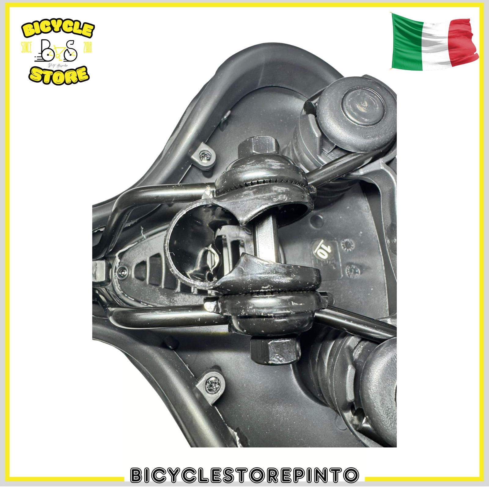 Sella Comfort Antiprosta per Bicicletta con Molle e Ventilazione – Nero con Striscia Riflettente - immagine 7