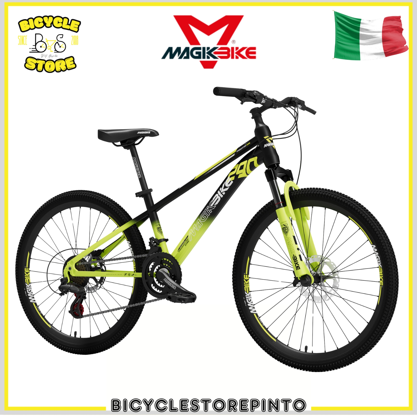 Bicicletta MTB Predator 290 29" 21V – Telaio in Alluminio con Freni a Disco