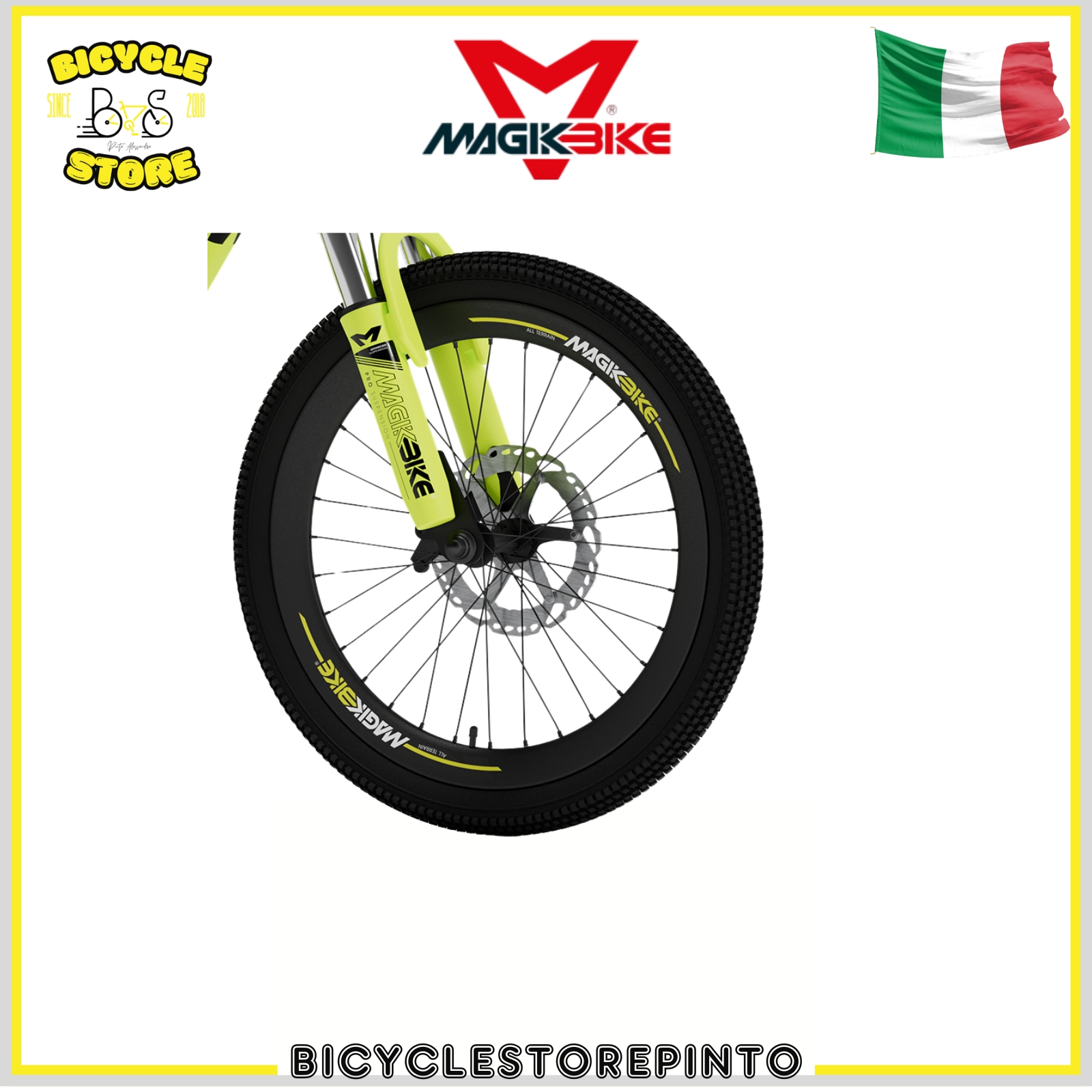 Bicicletta Bambino MTB Full MAGIKBIKE 20" 21V Giallo/Nero – Biammortizzata con Freni a Disco - immagine 3