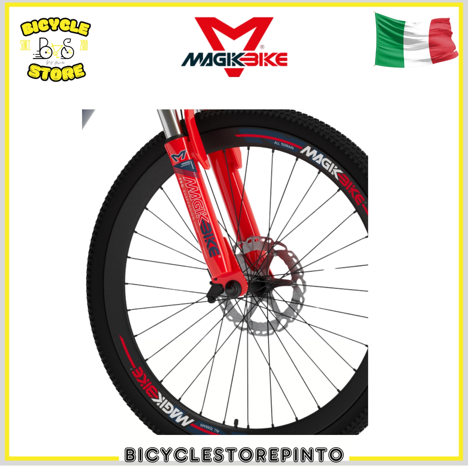 Bicicletta Bambino MTB Full GRIGIO/ARANCIO MAGIKBIKE 24″ 21V – Doppia Ammortizzata con Freni a Disco - immagine 3