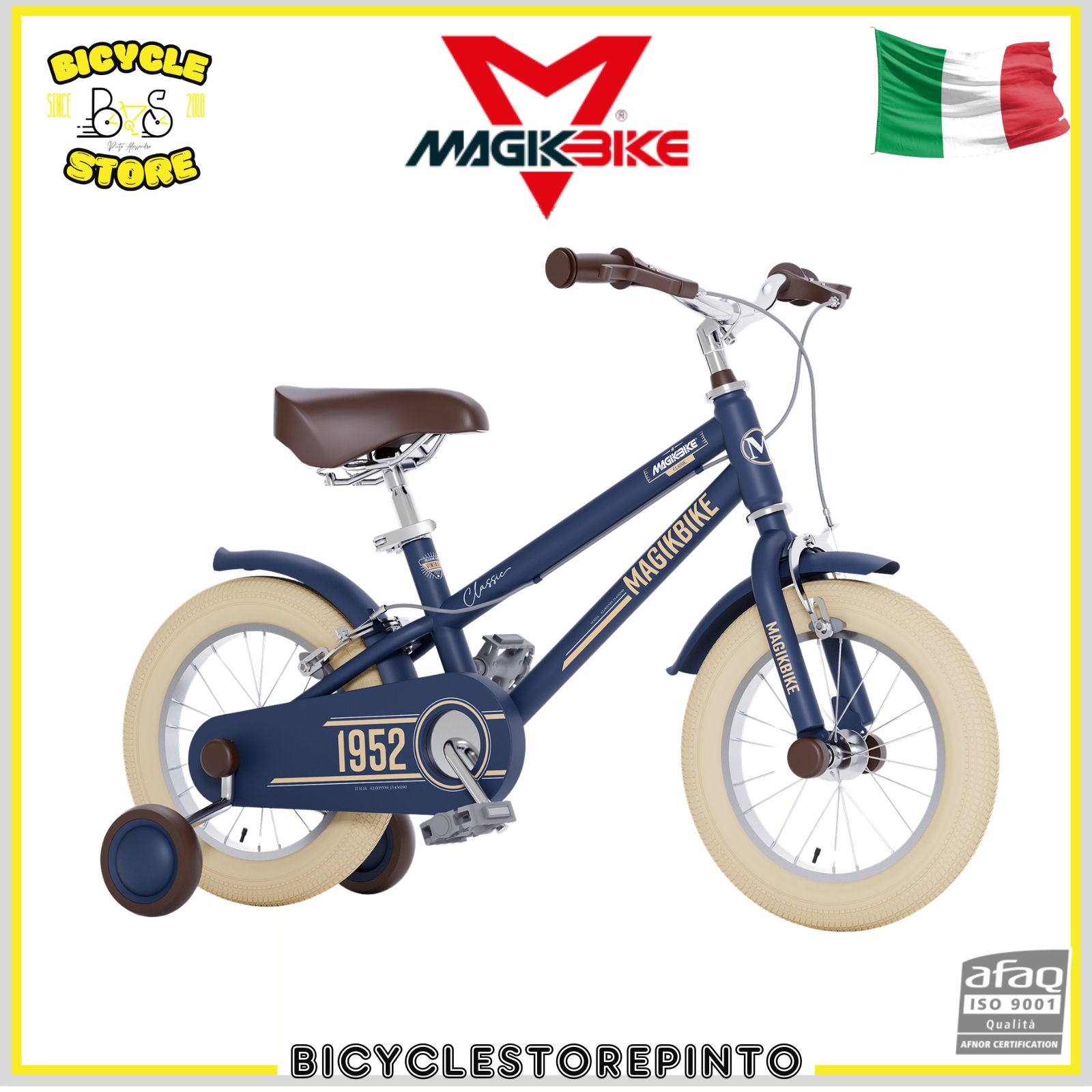 Bicicletta Bambino CLASSIC 1952 16" – Con Stabilizzatori Laterali